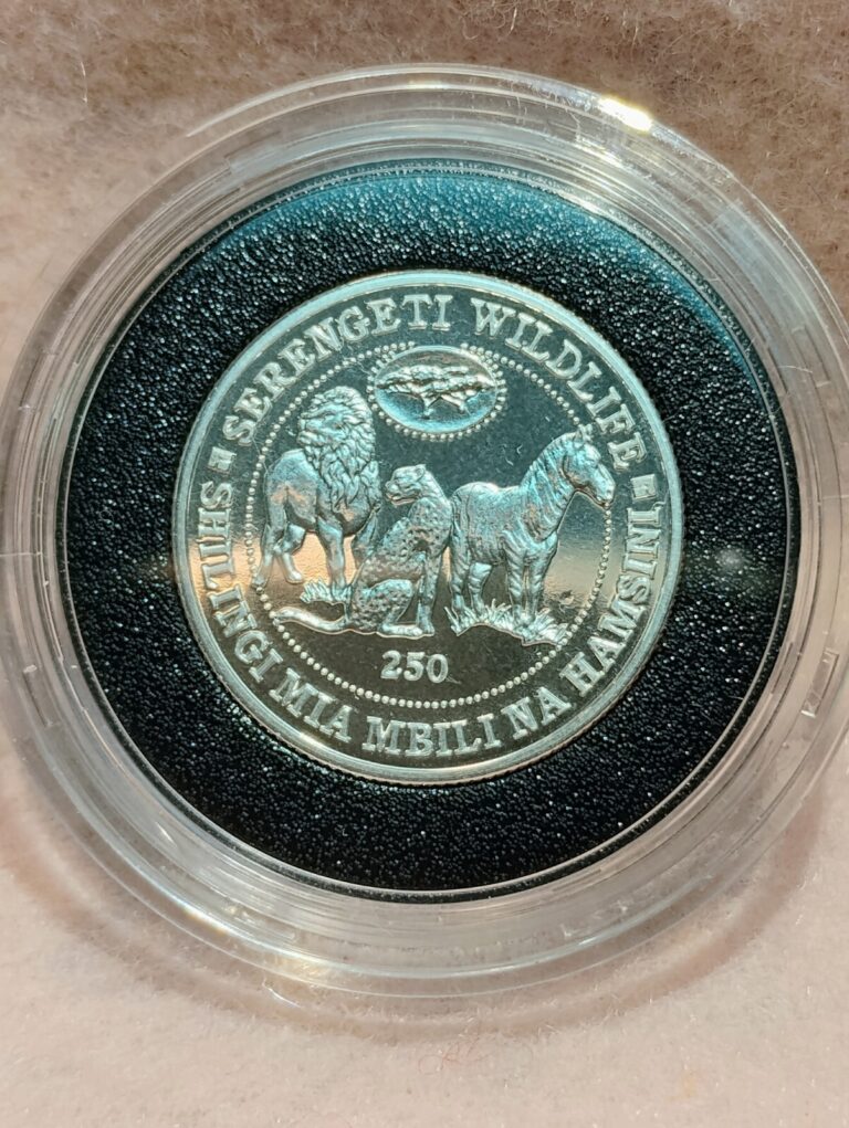 Read more about the article TANZANIA ~ 1998 ~ 250 SHILLING  ~ SILVER ~ PROOF (in capsule)