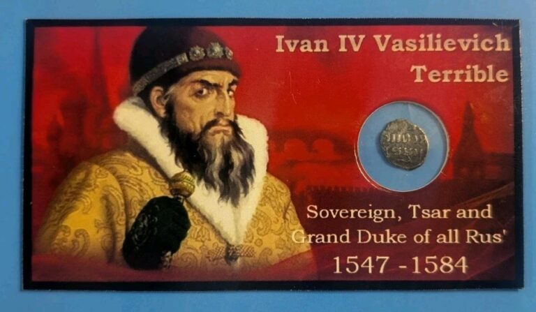 Read more about the article 1533-1584  Russian State Silver Wire kopek Ivan the Terrible – Silver  coin