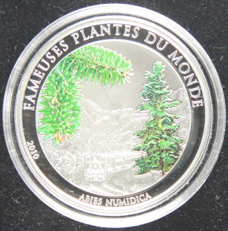Read more about the article 2010 Republic of Benin 100 Francs Silver Plated CuNi Abies Numidica Coin w/ COA