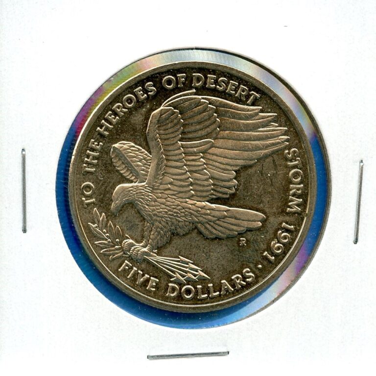 Read more about the article 1991 Marshall Islands $5 Heroes of Desert Storm #30 Coin 1 1/2″ Medal