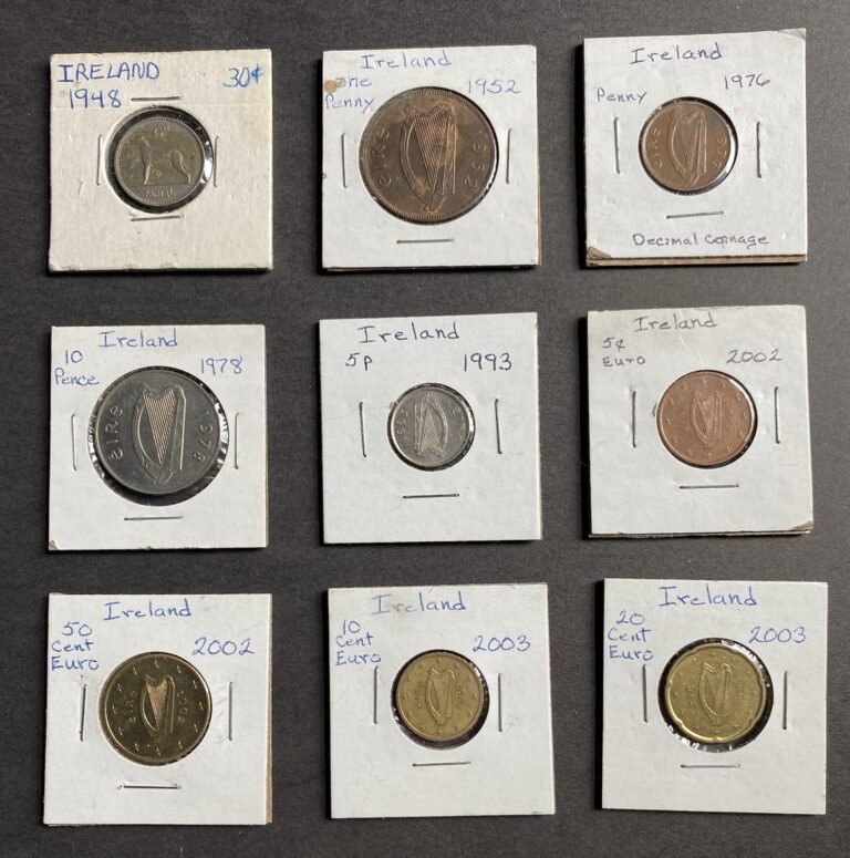 Read more about the article Assorted 9 Ireland Coins Lot