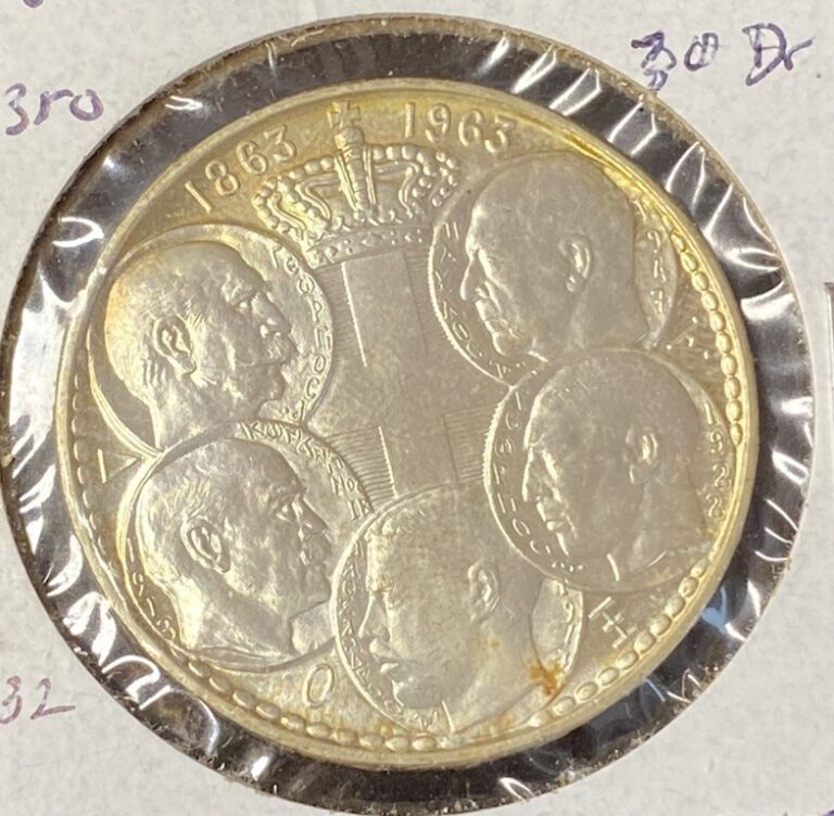 Read more about the article 1963 Greece 30 Drachmai 0.8350 Silver ASW 0.4832 Oz Coin Free Shipping