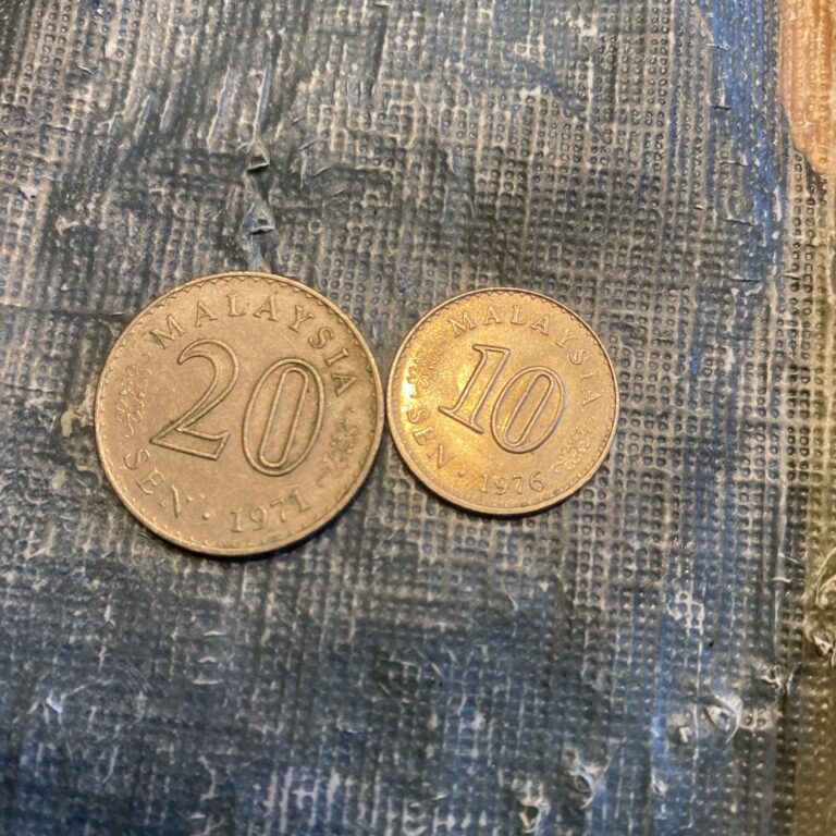 Read more about the article 1976 10 Sen  19971 20 Sen Coins Malaysia Circulated- 2 Coins