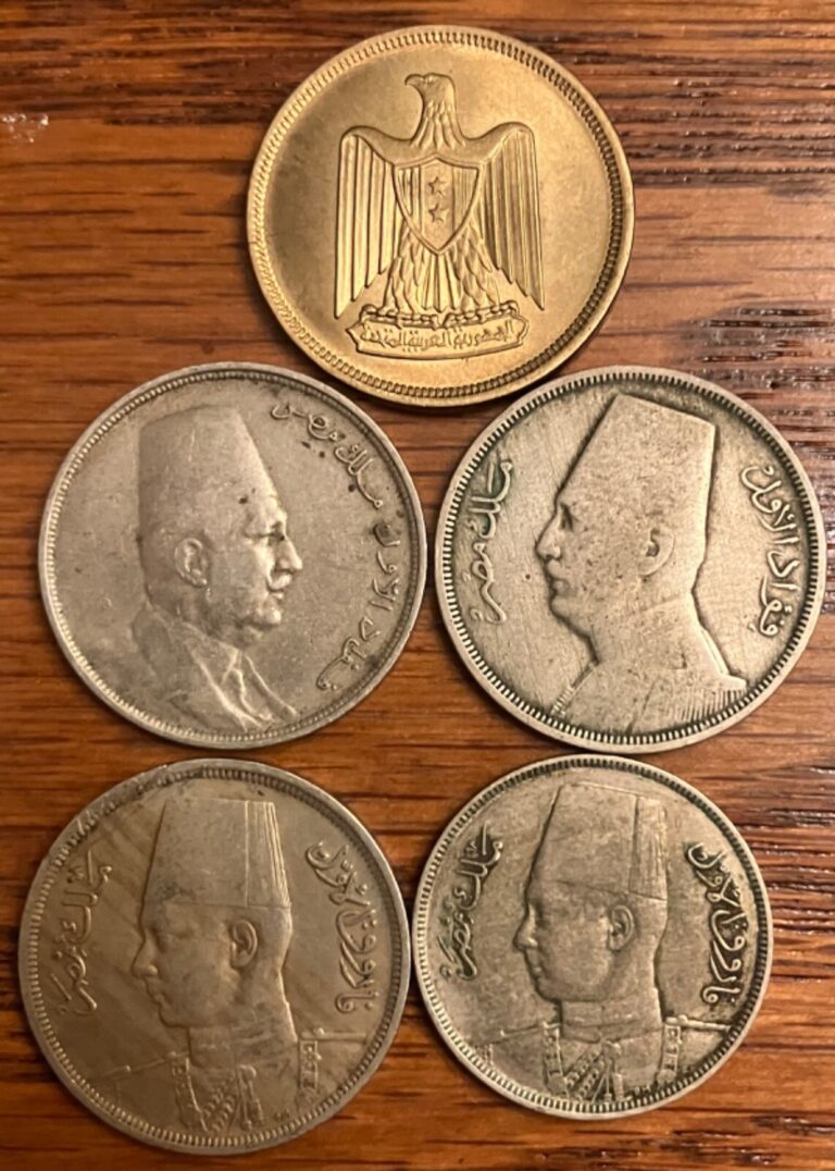 Read more about the article Vintage Egyptian Coin Lot  Obsolete Kingdom Coins