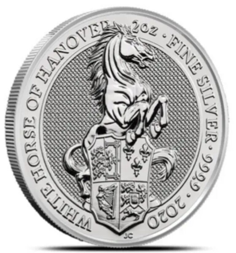 Read more about the article 2020 Great Britain 2oz 999 Silver Coin Queens Beast White Horse of Hanover