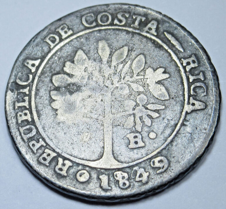 Read more about the article 1849 Double Date RPD Mint Error Costa Rica Silver 1 Reales Genuine 1800’s Coin