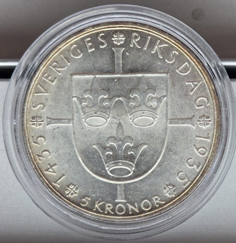 Read more about the article Brilliant Uncirculated Sweden 1935 5 Kronor Silver Coin