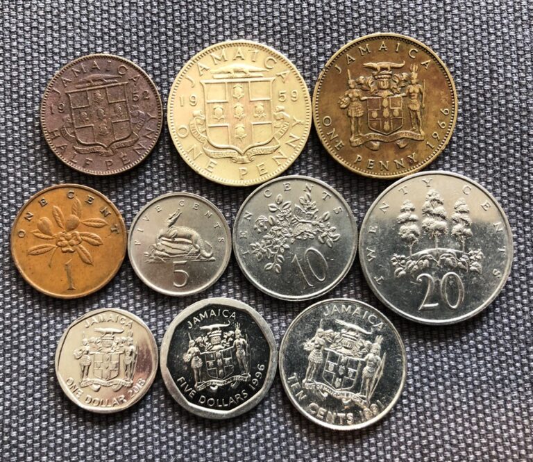 Read more about the article Jamaica 🇯🇲 Lot Of 10  World Foreign Coins