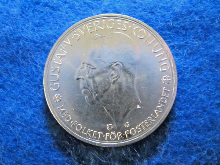 Read more about the article 1935 Sweden Silver 5 Kronor – Choice Bright Uncirculated – Commemorative