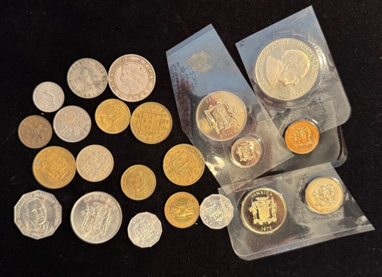 Read more about the article JAMAICA 1884-1984  GROUP LOT OF (22) ASSORTED COINS  INCLUDING (6) PROOF COINS