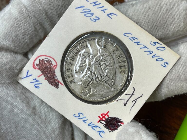 Read more about the article 1903 Chile 50 Centavos Silver Coin High Value
