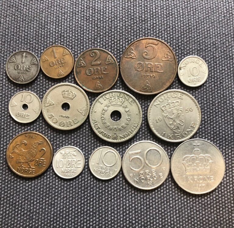 Read more about the article Norway 🇳🇴 Lot Of 14  World Foreign Coins