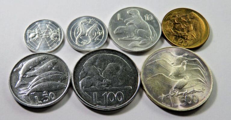 Read more about the article San Marino Set of 7 Coins 1975  KM 40-41  43-47