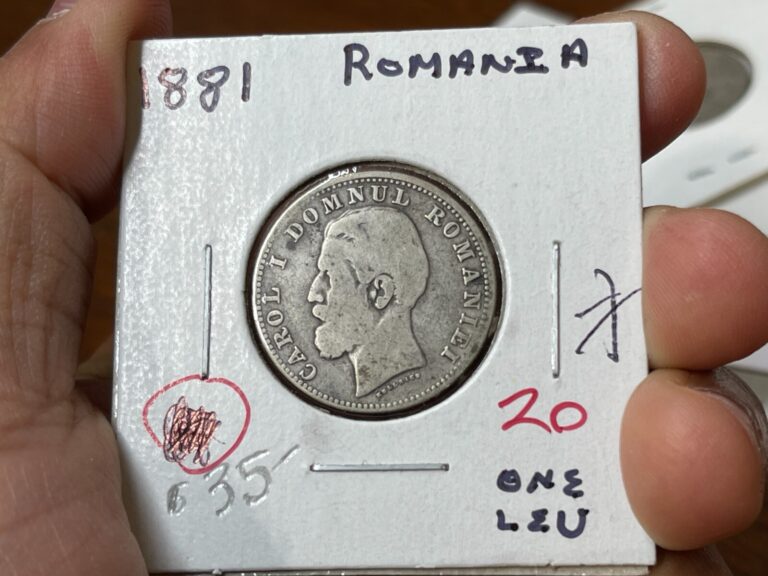 Read more about the article 1881 Romania One Leu Silver Coin High Value