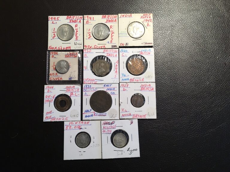 Read more about the article 11 British India coins Some Silver Some High Grade Nice Lot Great Price