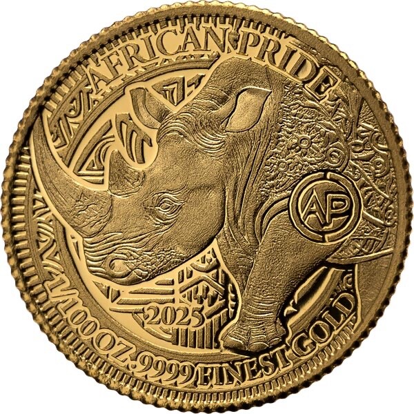 Read more about the article 2025 Togo Rhinoceros .9999 Gold Proof Coin Rhino Africa Big Five Wildlife WWF