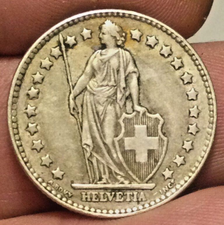 Read more about the article 1961 Switzerland Swiss 1 Franc Silver Coin