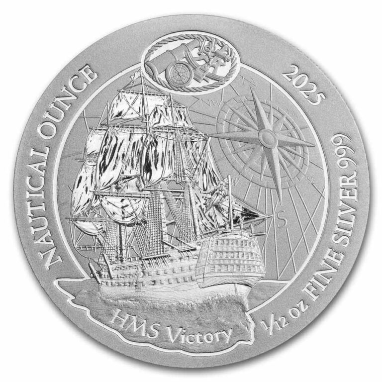 Read more about the article 2025 Rwanda 1 oz Silver Nautical Ounce 260 Yrs of HMS Victory BU