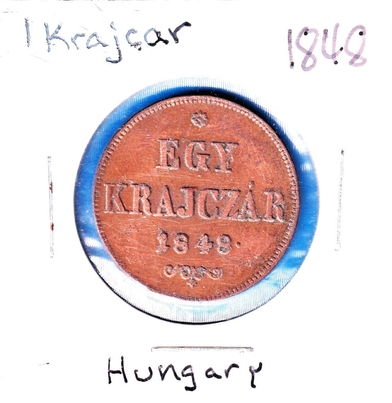 Read more about the article 1848 Hungary 1 Krajcar (KM-430.1) Copper [War of Independence]