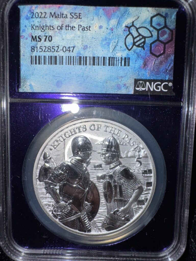 Read more about the article 2022 Germania – Malta Knights of the Past 1 Oz Silver NGC MS70 Purple Core