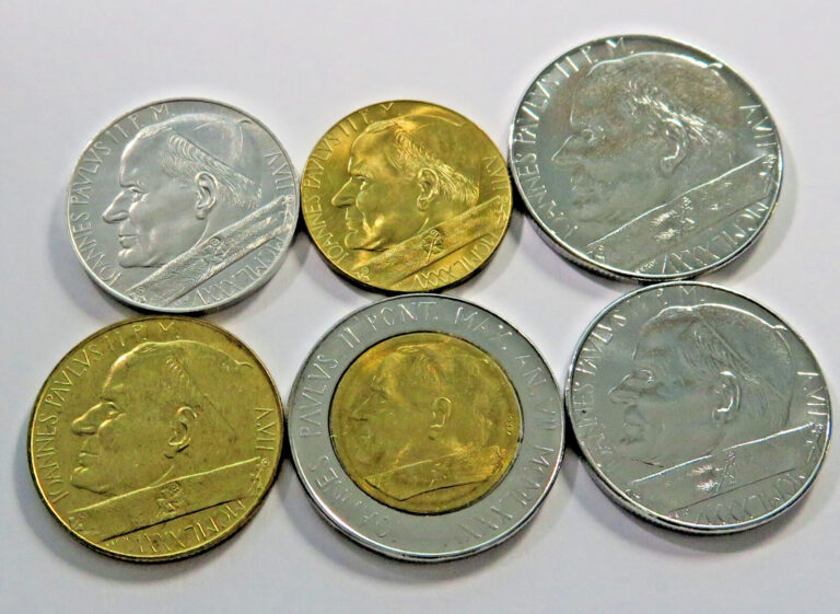 Read more about the article Vatican City Set of Six 1985 coins  KM 185-190