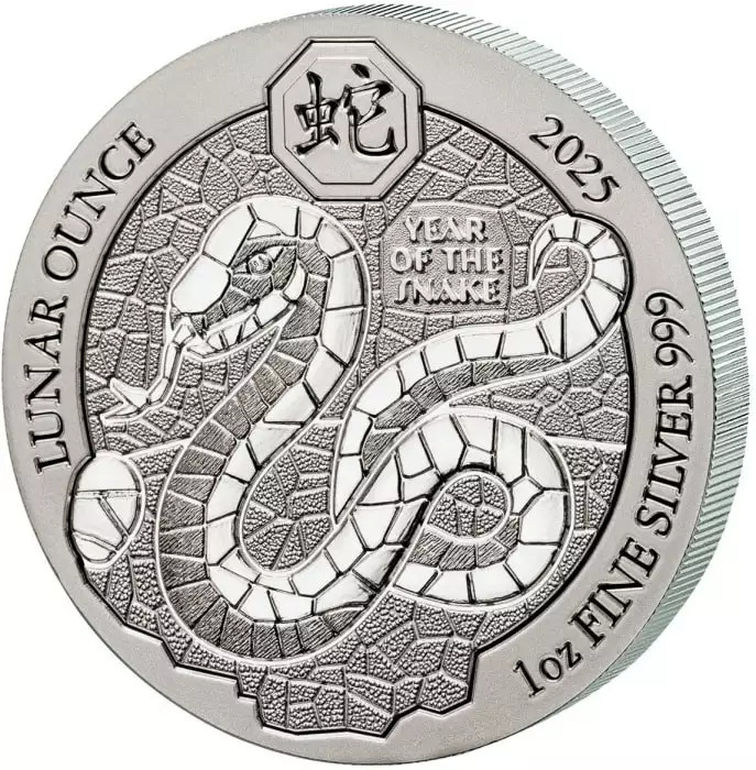 Read more about the article 2025 1oz Rwanda Lunar Year of the Snake .999 Silver Coin