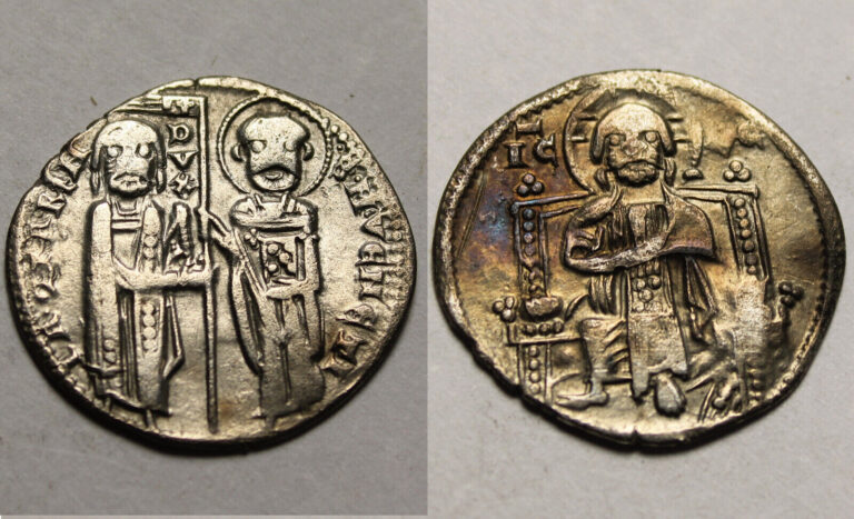 Read more about the article Rare Original coin Italy  Venice  Iacopo Contarini  doge 1275-80AD silver grosso