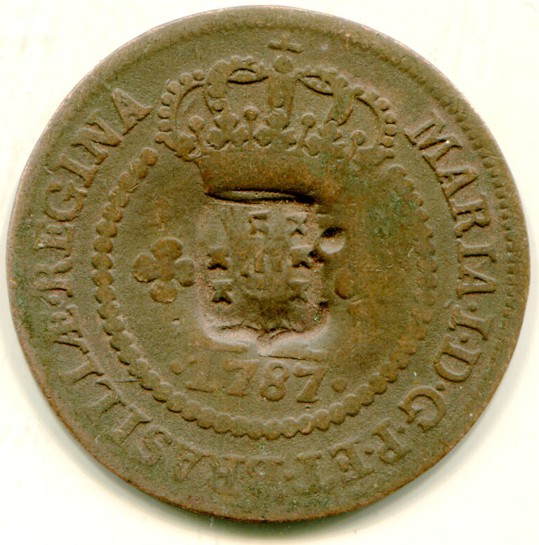 Read more about the article Brazil 20 Reis (ND) 1809 cstp’d  on 10 Reis 1787 KM-264.1 nice coin   lotjun9873