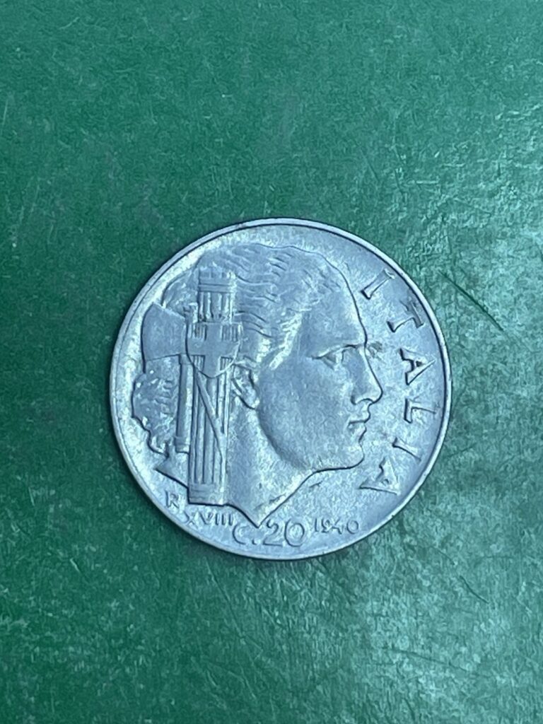 Read more about the article 1940 Italy 20 Centesimi Nice Looking Coin