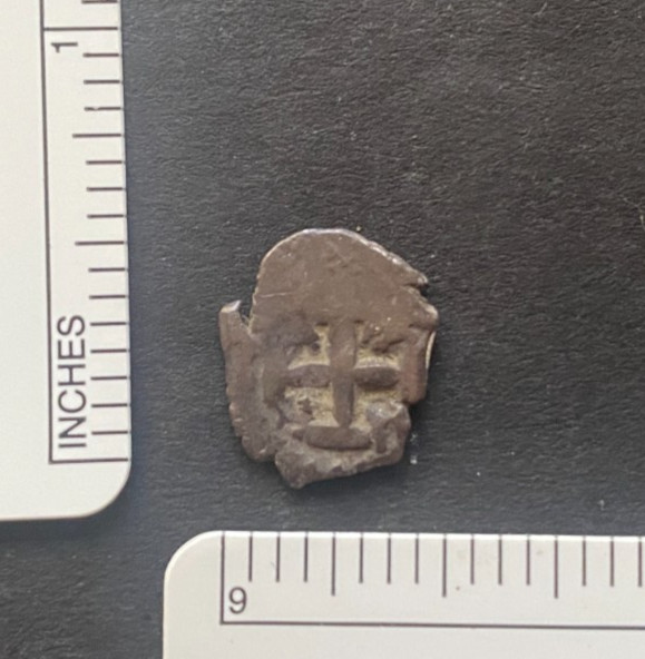 Read more about the article BOLIVIA  Macuquina “COB” silver coin  ca1600s-1700s  POTOSI  1/2 Real  circ.  29