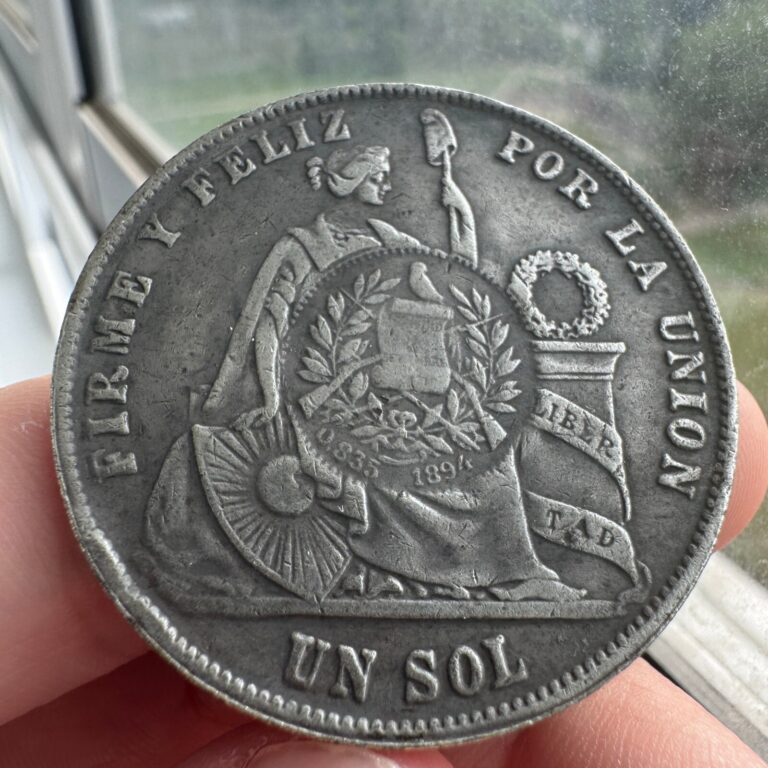 Read more about the article Coin 1 sol 1871 Peru  Lima