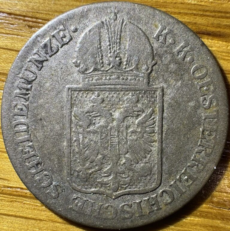 Read more about the article 1849 Austria 6 Kreuzer Silver Coin