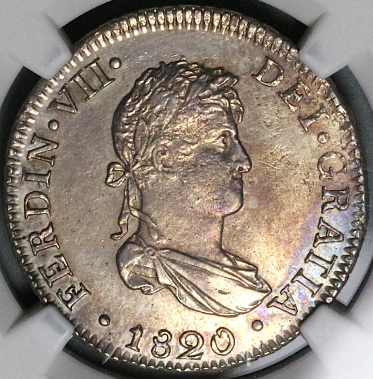 Read more about the article 1820 NGC AU Peru 2 Reales Ferdinand VII Lima Pillars Silver Coin (24062002C)