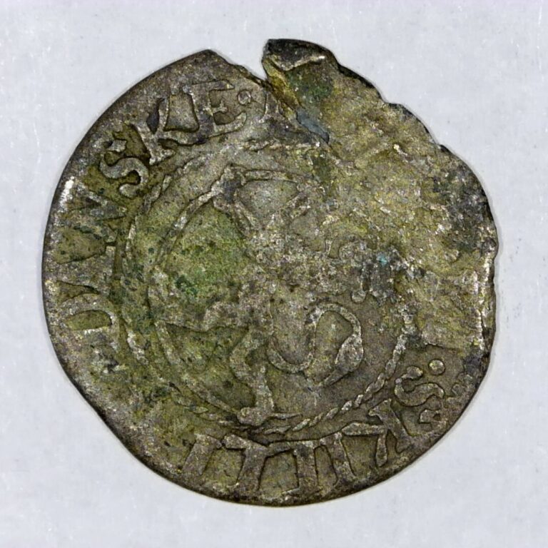Read more about the article 1707 NORWAY SILVER 2 SKILLING SCARCE LION COIN Z291