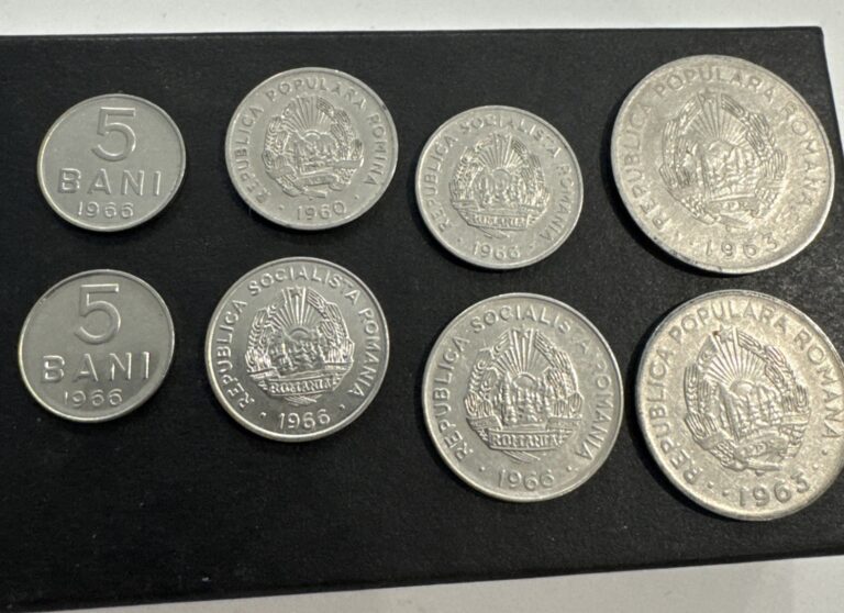 Read more about the article Romania – Lot of 8 Coins – 1960-1966 – 5/15/25 Bani – 1 Leu – 3 Lei