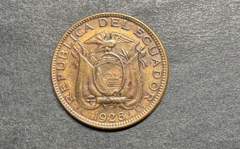 Read more about the article Ecuador 1 One Centavo 1928 Philadelphia Mint World Foreign Cleaned Coin