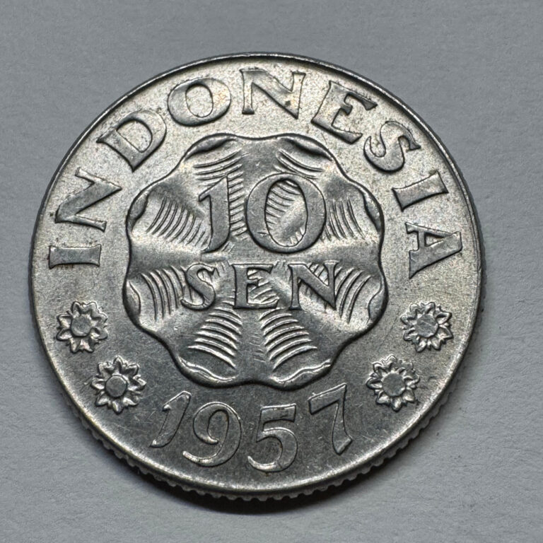 Read more about the article 1957 Indonesia 10 Sen – Beautiful Coin – #B-076