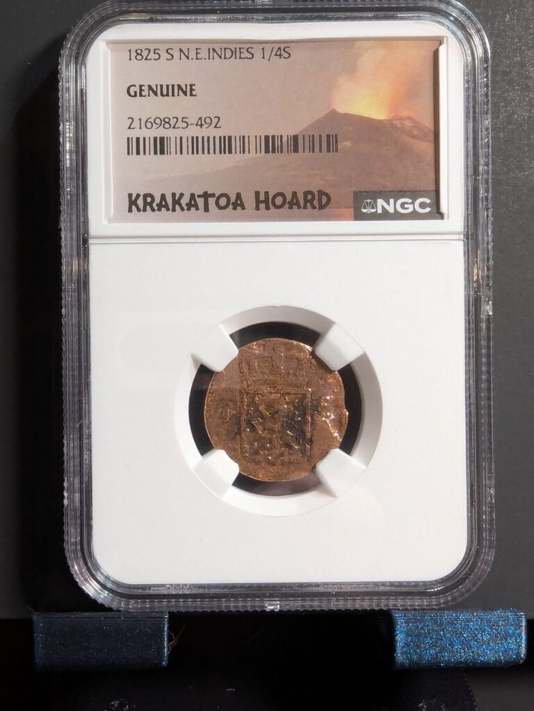 Read more about the article 1825 W N. E. Indies Krakatoa Hoard Cent NGC Genuine Ancient Coin
