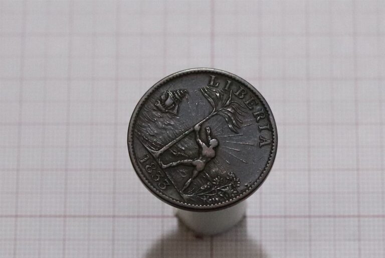 Read more about the article 🧭 🇱🇷 LIBERIA 1 CENT 1833 USA MADE ANTI SLAVE COIN B78 #Z8842