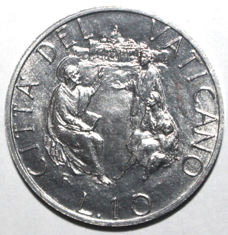 Read more about the article Vatican City 10 Lire Coin 1989 KM# 213 Pope John Paul II Teaching Missions Ten