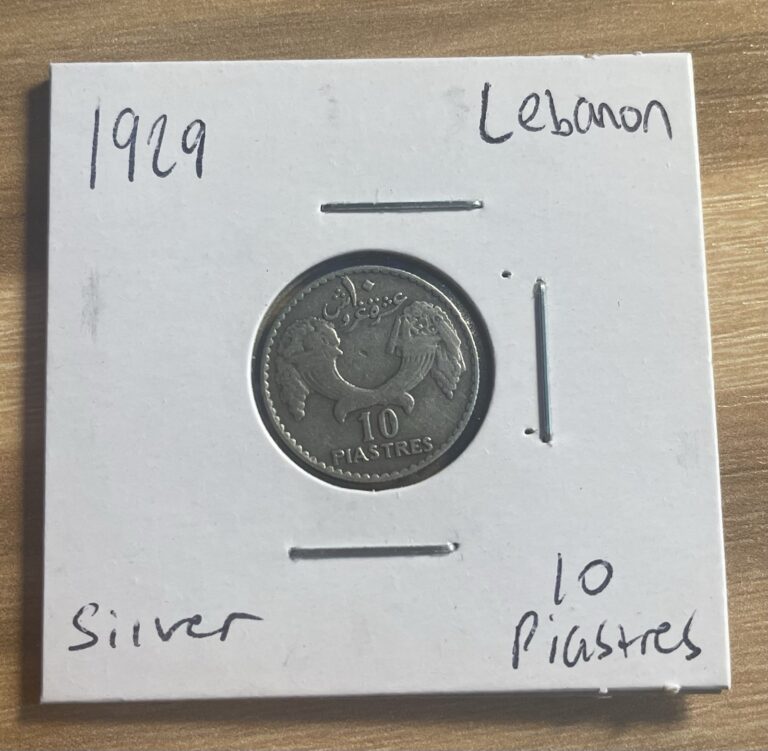 Read more about the article 1929 Lebanon 10 Piastres Silver Coin RARE