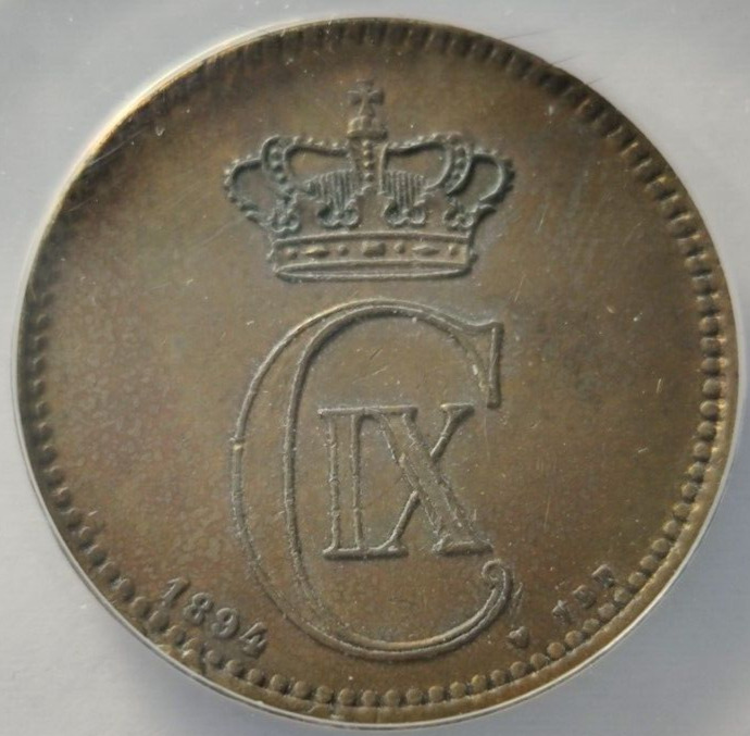 Read more about the article DENMARK 5 FIVE ORE 1894 ANACS AU 58 DETAILS EDGE DAMAGED CLEANED 3A