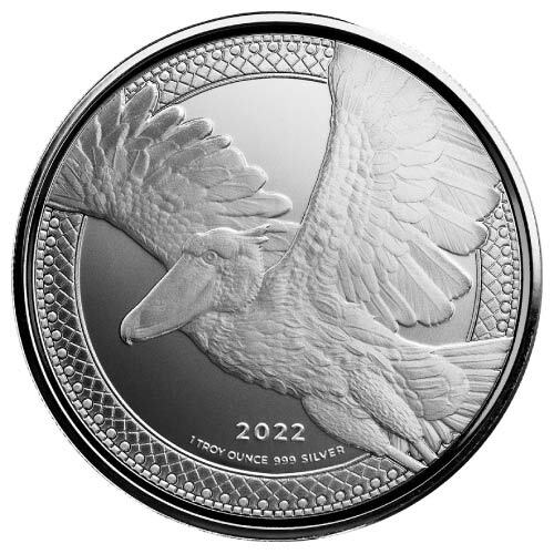 Read more about the article 2022 Silver 1 oz Congo Shoebill Stork Coin BU