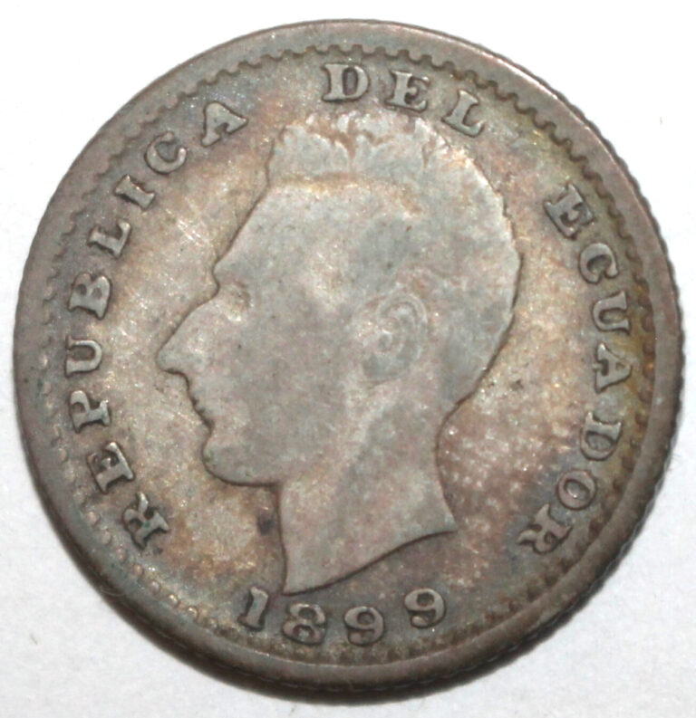 Read more about the article Ecuadorian One Decimo Coin 1899 LIMA JF KM# 50.3 Ecuador Silver .900 1