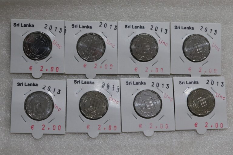 Read more about the article SRI LANKA – 8 COMMEMORATIVE COINS B49 #1761