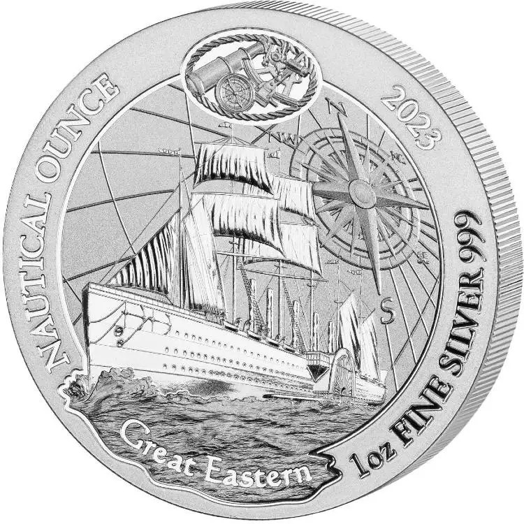 Read more about the article 2023 1oz Rwanda Nautical Ounce – Great Eastern .999 Silver Coin BU
