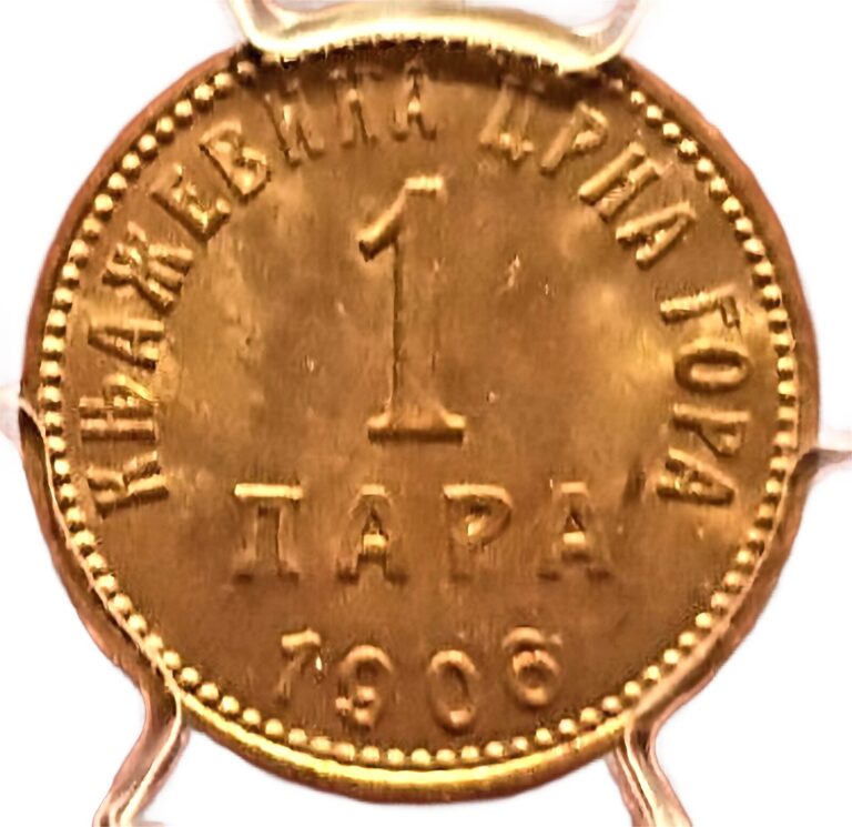 Read more about the article Montenegro – 1906 1 Para KM#1 PCGS MS65 RD