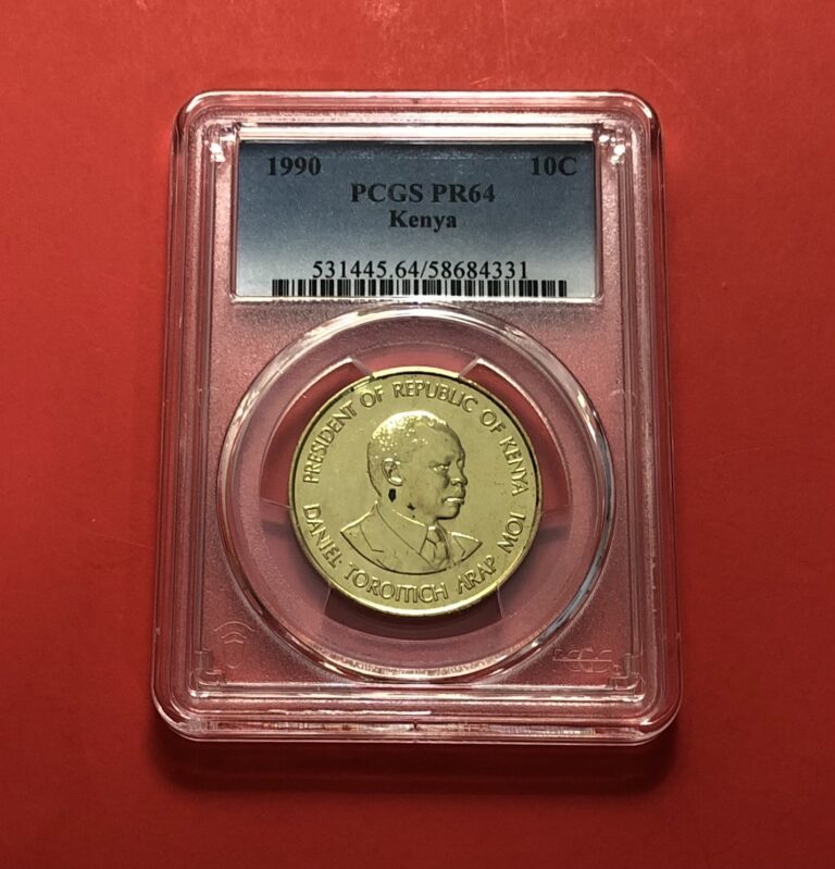 Read more about the article KENYA-1990-OUTSTANDING UNC 10 CENT COIN   GRADED BY PCGS PR64..RARE.