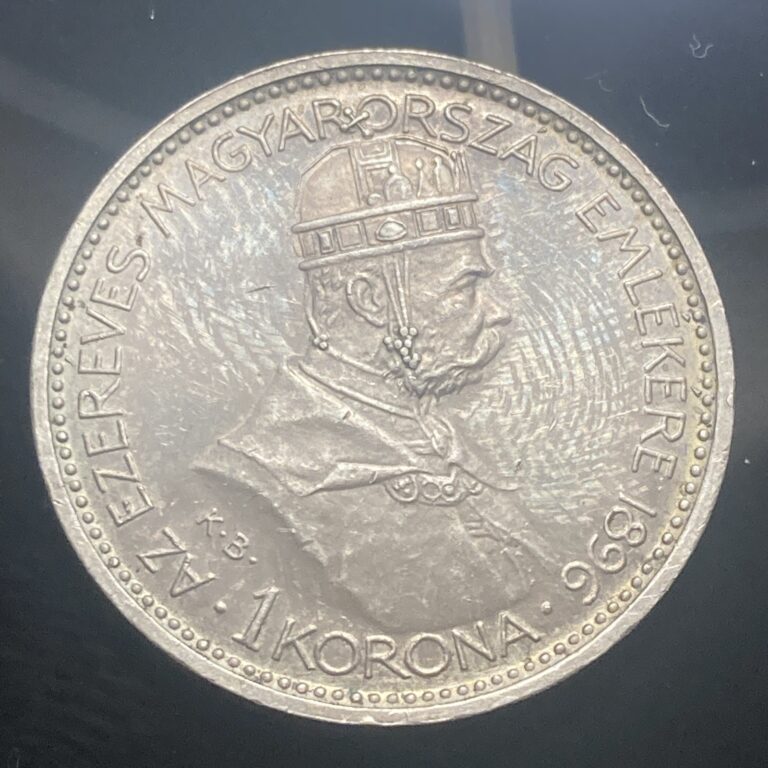 Read more about the article 1896 Hungary 1 Korona .835 Silver Coin