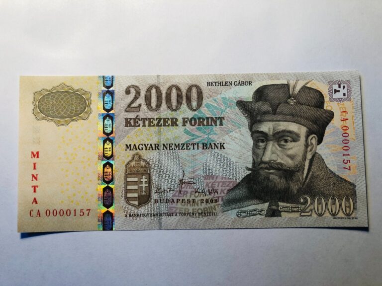 Read more about the article 2008 HUNGARY 2000 Forint Banknote. CU  MINTA Spec.  CA0000157  Free Shipping.